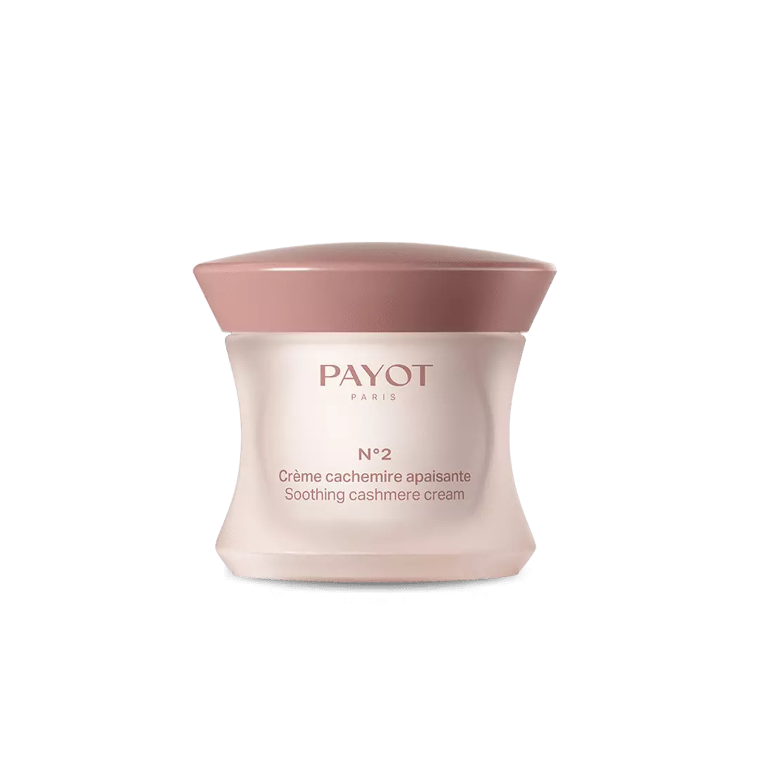 Cachemire Apaisante 50ml N°2 Payot, crème riche qui calme les rougeurs, hydrate intensément et renforce la barrière cutanée des peaux sensibles