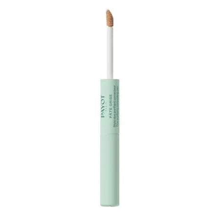 Correcteur Stylo 2-en-1 Pâte Grise Payot, soin ciblé pour assécher les imperfections, unifier le teint et corriger localement les boutons.