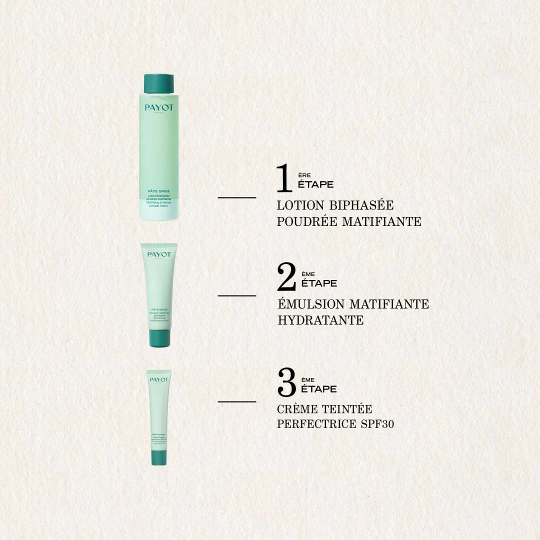 Crème Teintée Perfect SPF30 40ml Pâte Grise Payot, soin correcteur teinté pour camoufler les imperfections, unifier la peau et la protéger du soleil