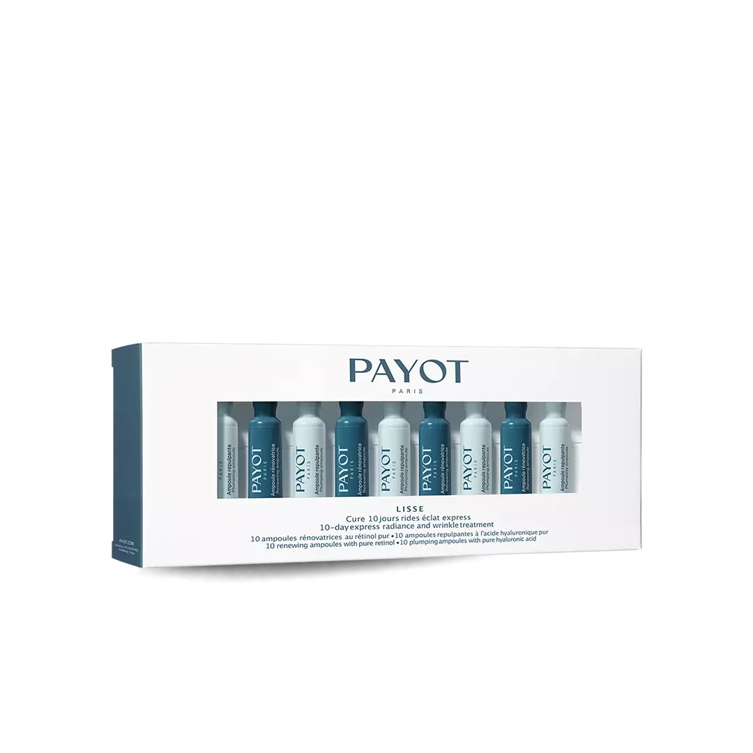 Cure Rides Éclat Express 10 Jours 20x1ml Lisse Payot, ampoules intensives pour lisser les rides, revitaliser la peau et raviver l’éclat en 10 jours
