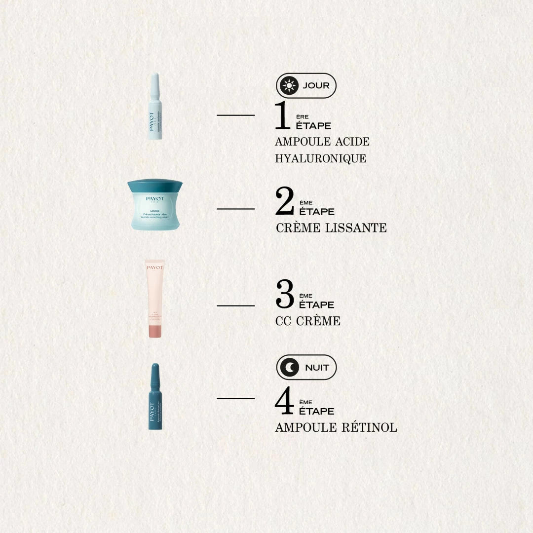 Cure Rides Éclat Express 10 Jours 20x1ml Lisse Payot, ampoules intensives pour lisser les rides, revitaliser la peau et raviver l’éclat en 10 jours