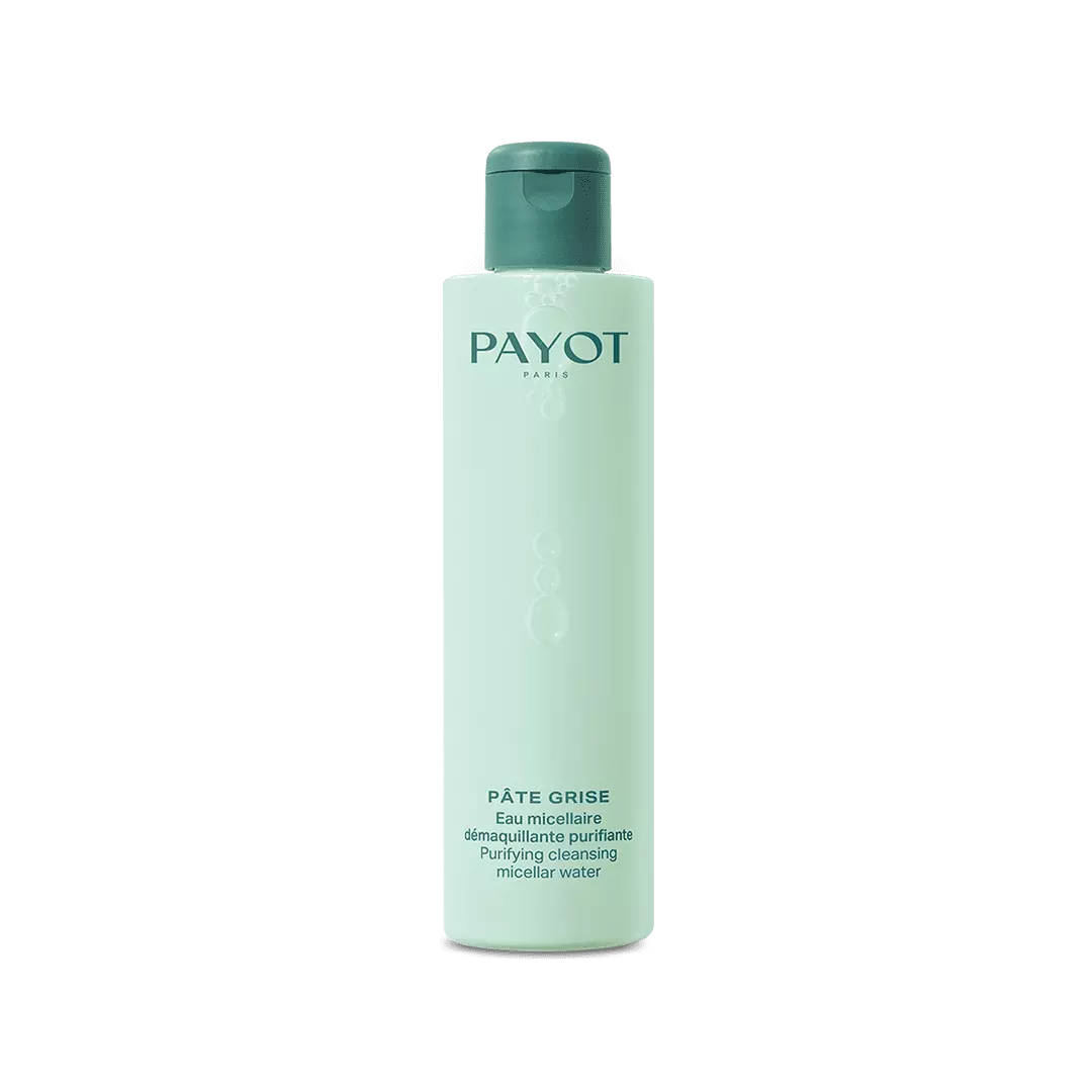 Eau Micellaire Démaquillante 200ml Pâte Grise Payot, nettoyant visage purifiant pour éliminer le maquillage, purifier la peau et prévenir les imperfections.