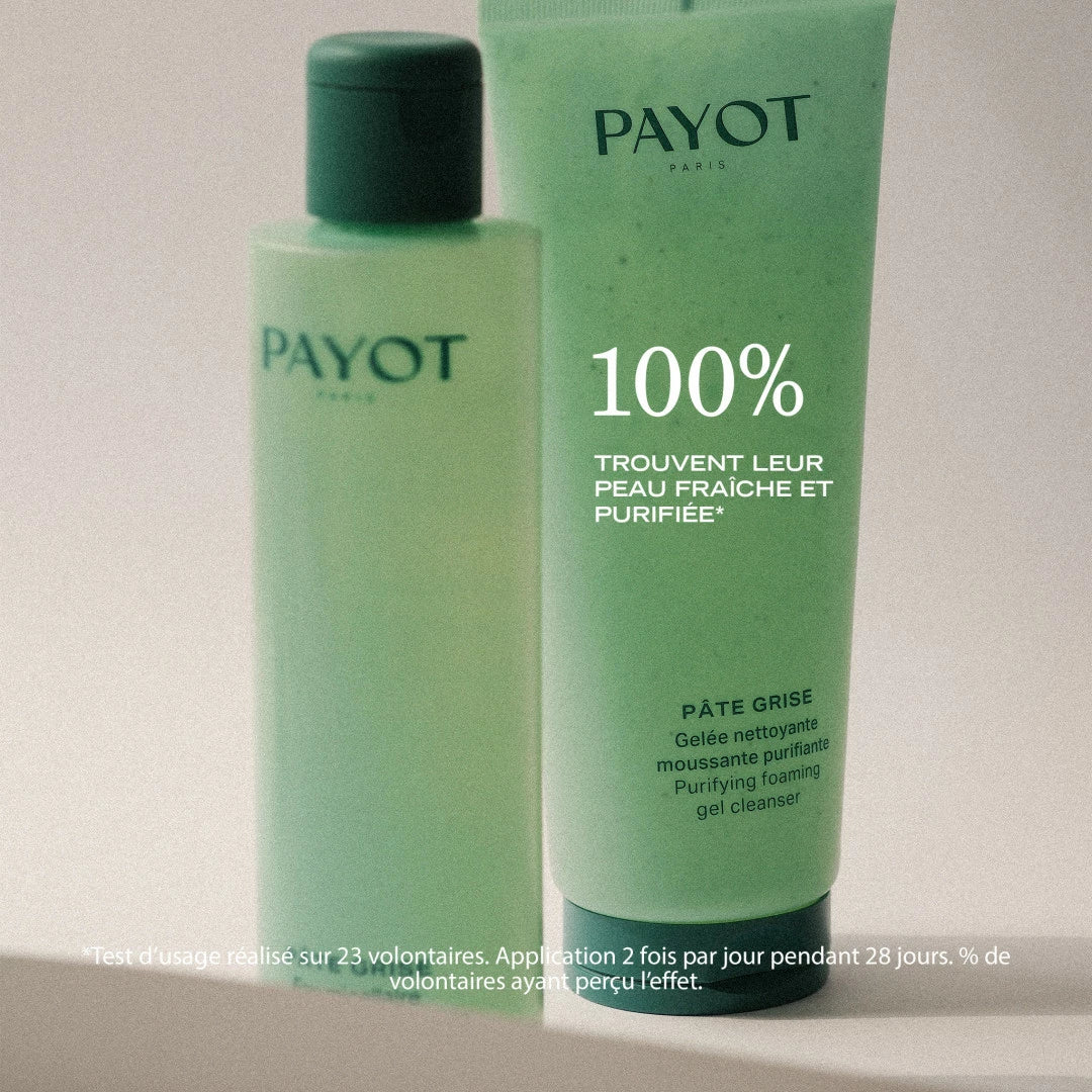 Eau Micellaire Démaquillante 200ml Pâte Grise Payot, nettoyant visage purifiant pour éliminer le maquillage, purifier la peau et prévenir les imperfections.