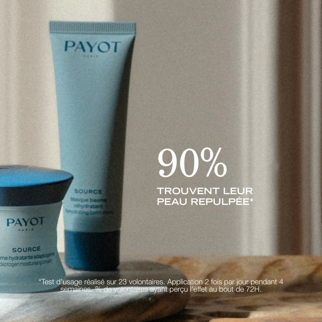 Masque Baume Réhydratant 50ml Source Payot, apaise et hydrate intensément les peaux déshydratées, pour une sensation de confort immédiat