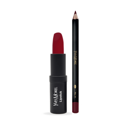 Pack de rouge à lèvres mat 206 & crayon à lèvres 11 _Yves Morel