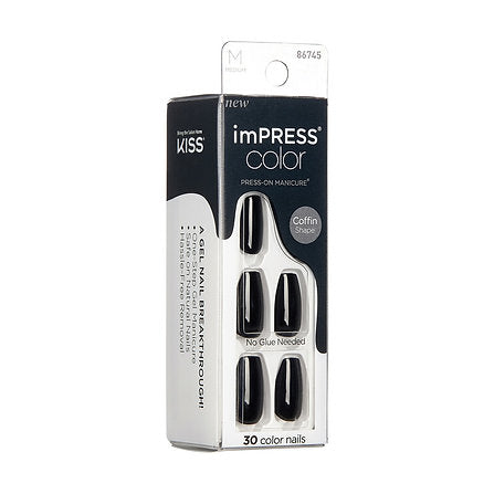 Capsules Impress Press-On Nails de la marque KISS – manucure tendance facile et rapide à appliquer