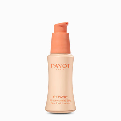 Concentré Éclat 30ml My Payot, soin booster vitaminé pour raviver l’éclat naturel du teint, hydrater la peau et révéler un effet bonne mine immédiat.