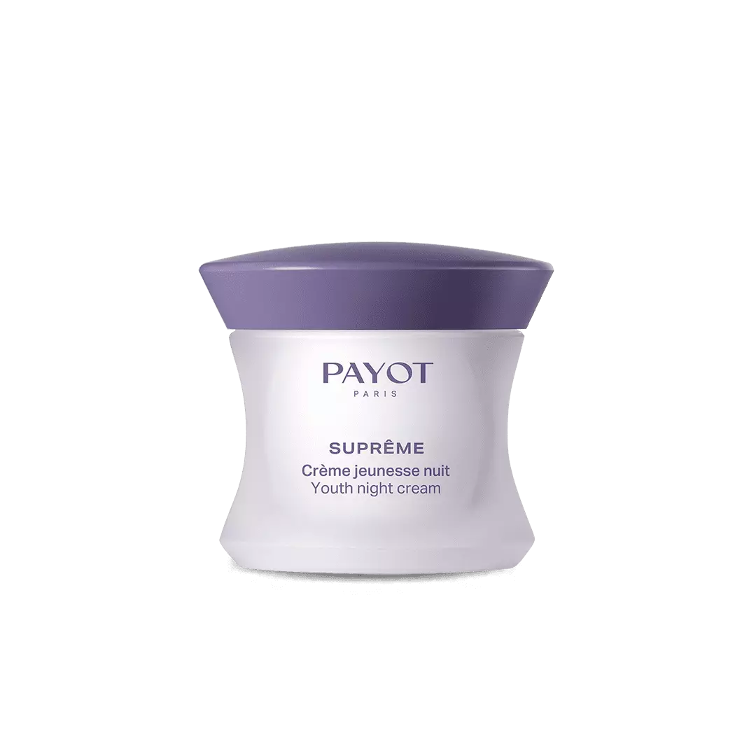 Crème Jeunesse Nuit 50ml Suprême Payot, soin réparateur de nuit pour atténuer les signes de l’âge, nourrir la peau et réveiller l’éclat du matin