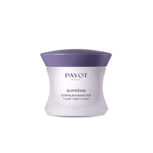 Crème Jeunesse Nuit 50ml Suprême Payot, soin réparateur de nuit pour atténuer les signes de l’âge, nourrir la peau et réveiller l’éclat du matin