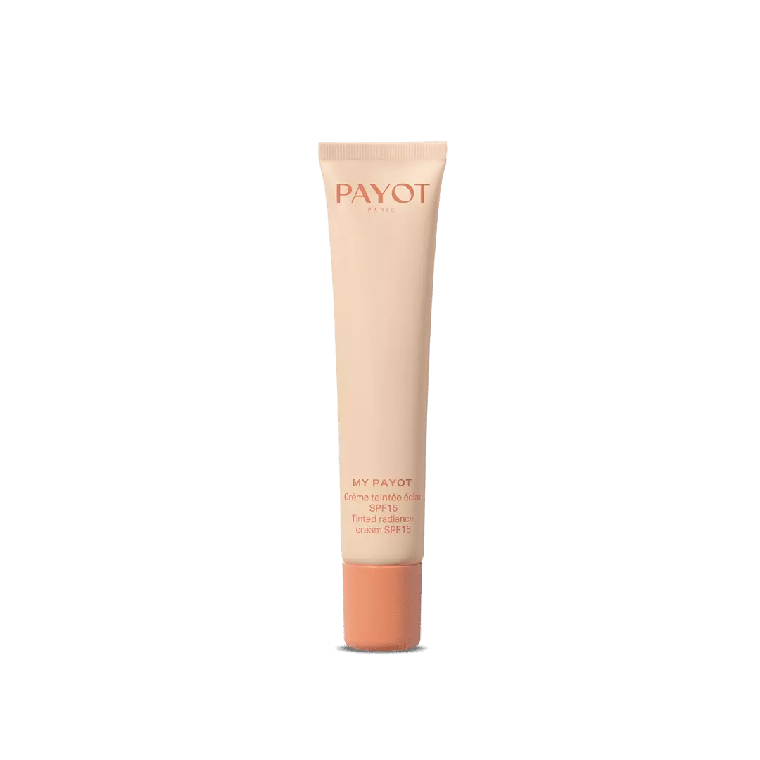 Crème Teintée Éclat SPF 15 My Payot, soin hydratant illuminateur avec protection solaire pour unifier le teint et révéler une peau naturellement lumineuse.