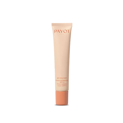 Crème Teintée Éclat SPF 15 My Payot, soin hydratant illuminateur avec protection solaire pour unifier le teint et révéler une peau naturellement lumineuse.