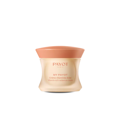 Crème Vita Éclat 50ml My Payot, soin hydratant quotidien pour raviver l’éclat, lisser le teint et offrir une peau lumineuse et pleine d’énergie.