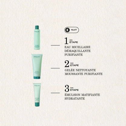 Eau Micellaire Démaquillante 200ml Pâte Grise Payot, nettoyant visage purifiant pour éliminer le maquillage, purifier la peau et prévenir les imperfections.