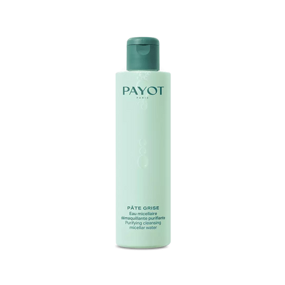 Eau Micellaire Démaquillante 200ml Pâte Grise Payot, nettoyant visage purifiant pour éliminer le maquillage, purifier la peau et prévenir les imperfections.