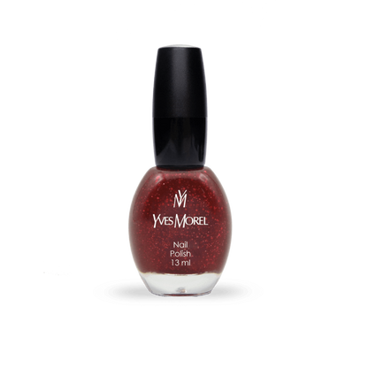 VERNIS À ONGLES 81 – ROUGE PAILLETÉ FONCÉ_YVES MOREL