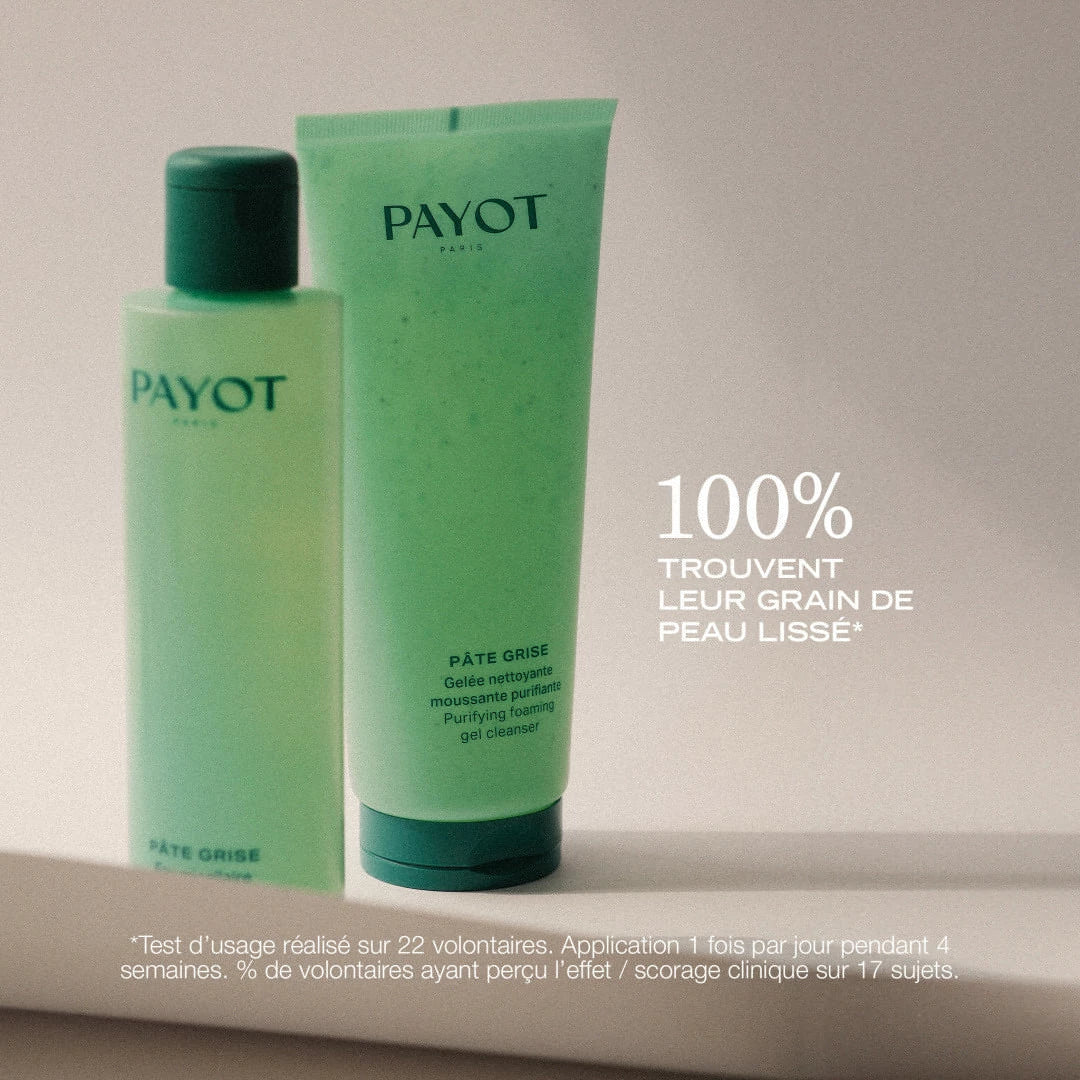 Gelée Nettoyante Mousse 200ml Pâte Grise Payot, mousse douce pour nettoyer en profondeur, éliminer les impuretés et purifier la peau sans l'assécher.

