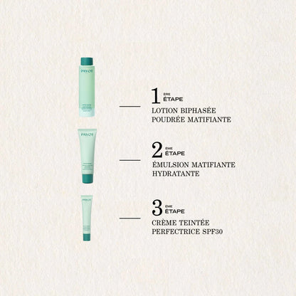 Lotion Bi-Phase Matifiante Pâte Grise Payot, tonique biphasé pour purifier la peau, resserrer les pores et matifier durablement le teint