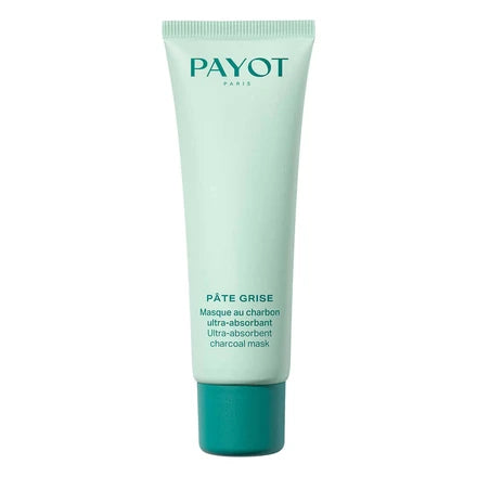 Masque Charbon Ultra Absorbant 50ml Pâte Grise Payot, purifie la peau, désincruste les pores et régule l'excès de sébum pour un teint net