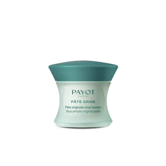 Pâte Originale Stop Bouton 15ml Pâte Grise Payot, soin local asséchant pour éliminer les boutons rapidement, purifier la peau et limiter les marques.
