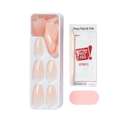 Faux ongles Impress-Kiss Serendipity Coffin disponibles sur Routine Glow Up, look élégant, application facile et tenue longue durée