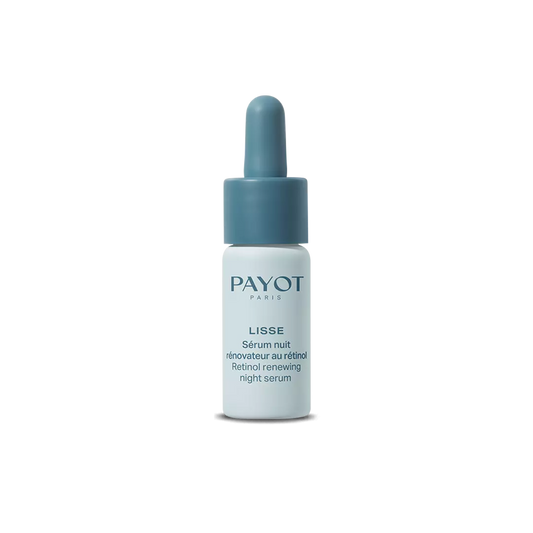 Sérum Nuit Rénovateur au Rétinol 15ml Lisse Payot, soin resurfaçant de nuit pour lisser les rides, améliorer la texture de la peau et raviver l’éclat
