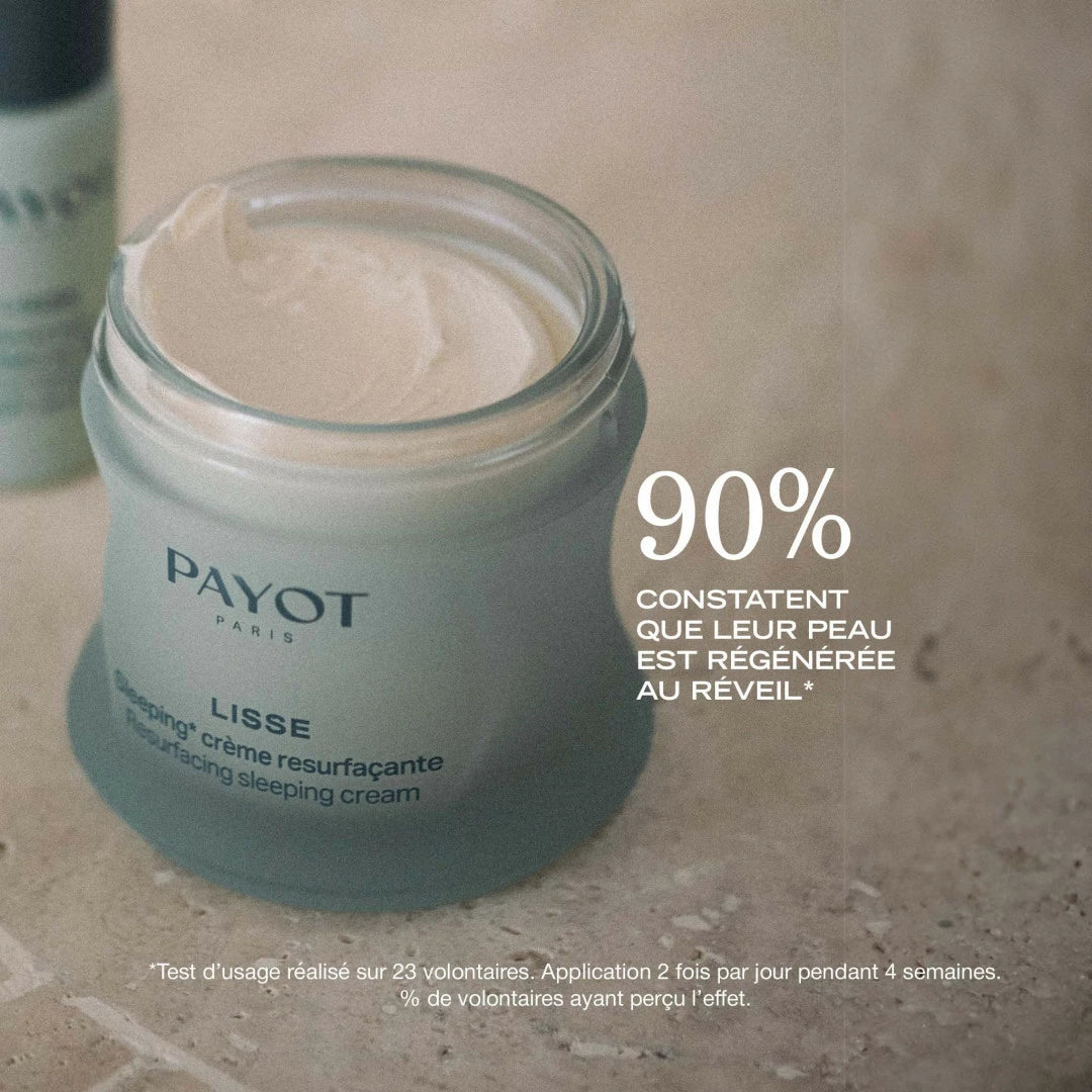 Sleeping Crème Resurfaçante 50ml Lisse Payot, soin de nuit lissant pour renouveler la peau, atténuer les rides et révéler un teint frais au réveil.