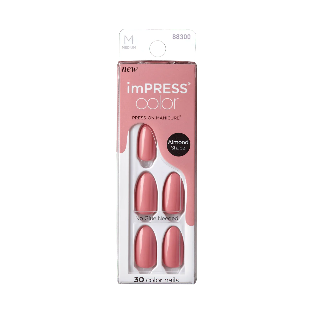 Faux ongles Impress-Kiss Sweet Aroma Almond disponibles sur Routine Glow Up, forme amande nude, pose rapide, look naturel et élégant
